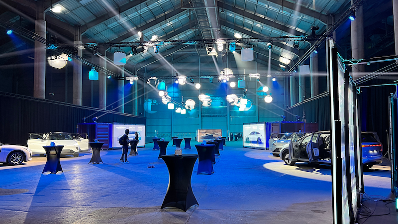 iluminación de eventos